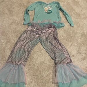 Sara's Prints Teal and Pink Mermaid pjs for Kids